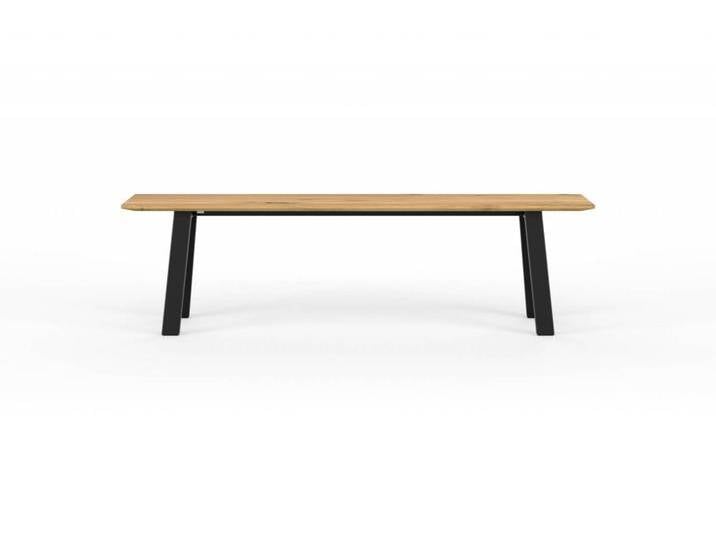 Design Bank JOONA Wildeiche massiv in 160x35cm. Massivholz mit schweizer Kante + Metallgestell Schwarz. Hochwertige Sitzbank handgefertigt in DE. Design Bank JOONA Wildeiche massiv in 160x35cm. Massivholz mit schweizer Kante + Metallgestell Schwarz. Hochwertige Sitzbank handgefertigt in DE. von Goldau & Noelle Manufaktur