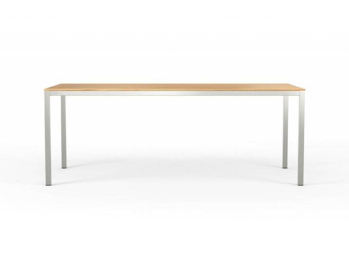 Design Esstisch CARL aus Massivholz und Edelstahl. 200X90cm. Eiche und Edelstahl. Hochwertiger Esstisch im made in Germany. von Goldau & Noelle Manufaktur