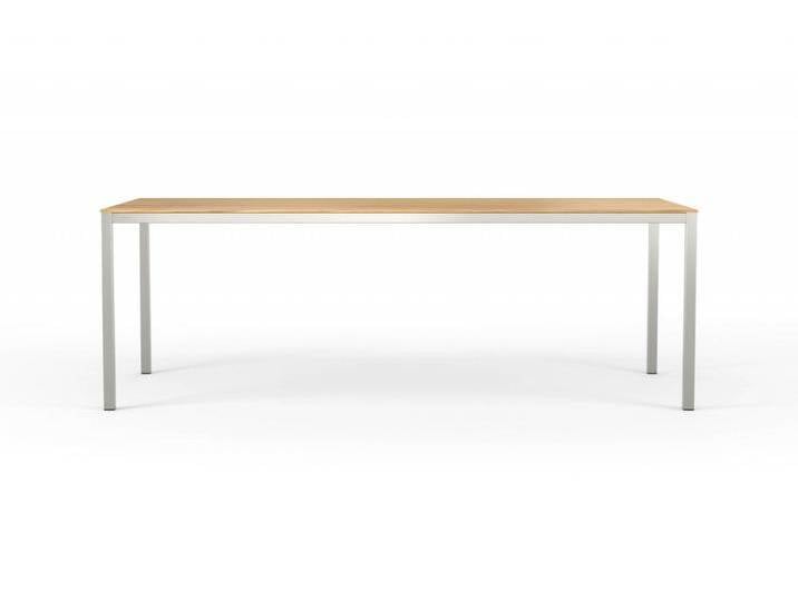 Design Esstisch CARL aus Massivholz und Edelstahl. 220X100cm. Eiche und Edelstahl. Hochwertiger Esstisch made in Germany. von Goldau & Noelle Manufaktur