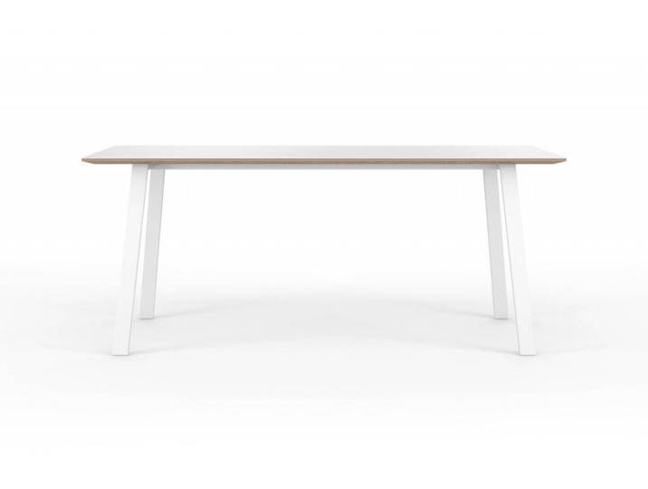 Esstisch JOONA Weiß matt in 180x90cm. Hochwertiger Esstisch mit matt weißer Tischplatte und Metallgestell. Handgemacht in DE. Esstisch JOONA Weiß matt in 180x90cm. Hochwertiger Esstisch mit matt weißer Tischplatte und Metallgestell. Handgemacht in DE. von Goldau & Noelle Manufaktur