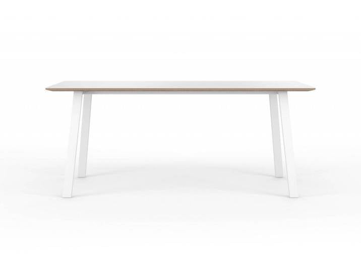 Esstisch JOONA Weiß matt in 180x90cm. Hochwertiger Esstisch mit matt weißer Tischplatte und Metallgestell. Handgemacht in DE. Esstisch JOONA Weiß matt in 180x90cm. Hochwertiger Esstisch mit matt weißer Tischplatte und Metallgestell. Handgemacht in DE. von Goldau & Noelle Manufaktur