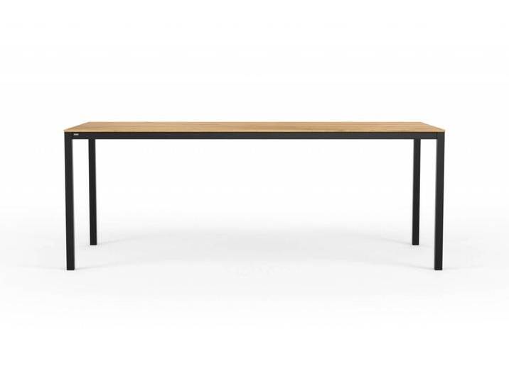 Esstisch Wildeiche massiv 200 x 90 cm Schwarzes Metallgestell. Hochwertiger Massivholz Esstisch Made in Germany von Goldau & Noelle Manufaktur