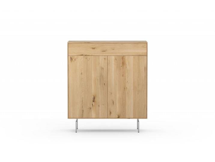 Highboard Wildeiche Massivholzmöbel Highboard hochwertig Edelstahlfüße Schublade 2 Türen Verstellbare Einlegeböden Made in Germany von Goldau & Noelle Manufaktur