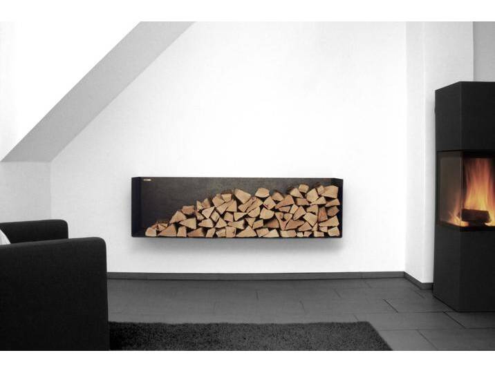 Kaminholzregal Innen aus Metall. 120 cm breit. Hochwertiges Design Brennholzregal aus Metall zur Wandbefestigung für das Wohnzimmer. Handgemacht in... Kaminholzregal Innen aus Metall. 120 cm breit. Hochwertiges Design Brennholzregal aus Metall zur Wandbefestigung für das Wohnzimmer. Handgemacht in... von Goldau & Noelle Manufaktur