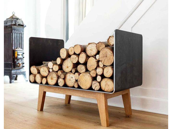 Kaminholzregal aus Zunderstahl 60 x 34 x 47 cm Hochwertiges Design Brennholzregal für Innen Made in Germany Kaminholzregal aus Zunderstahl 60 x 34 x 47 cm Hochwertiges Design Brennholzregal für Innen Made in Germany von Goldau & Noelle Manufaktur