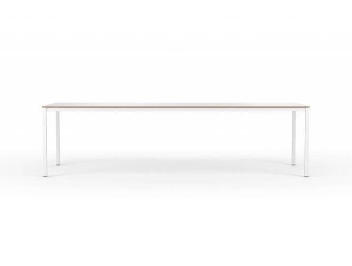 Moderner Esstisch CARL 3m in HPL Weiß matt 300x100cm Weiße Tischplatte mit weißem Metallgestell Hochwertiger großer Esstisch für 10 -12 Personen Moderner Esstisch CARL 3m in HPL Weiß matt 300x100cm Weiße Tischplatte mit weißem Metallgestell Hochwertiger großer Esstisch für 10 -12 Personen von Goldau & Noelle Manufaktur