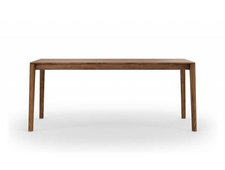 Nussbaum Massivholz Esstisch FRIEDRICH. Filigranes Design – 180x90 cm. Premiumqualität - Made in Germany von Goldau & Noelle Manufaktur