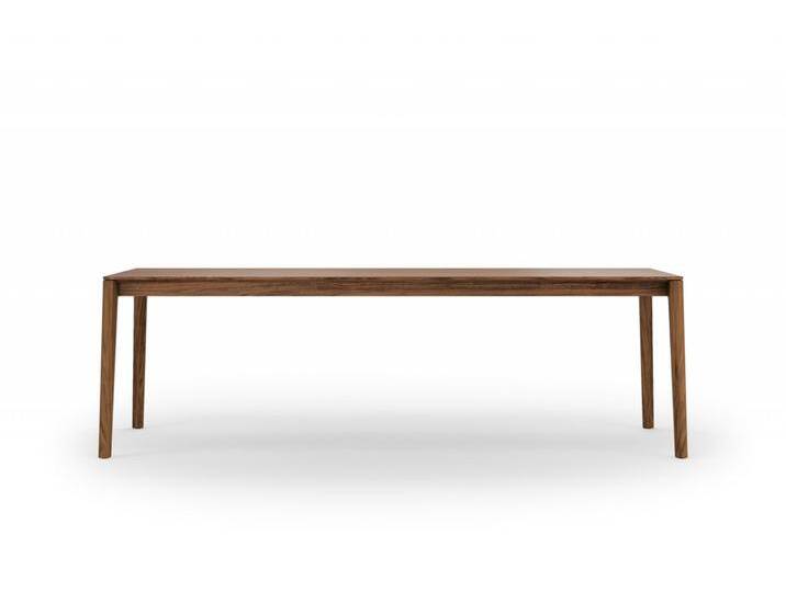 Nussbaum Massivholz Esstisch FRIEDRICH. Filigranes Design – 240x100 cm. Premiumqualität - Made in Germany von Goldau & Noelle Manufaktur