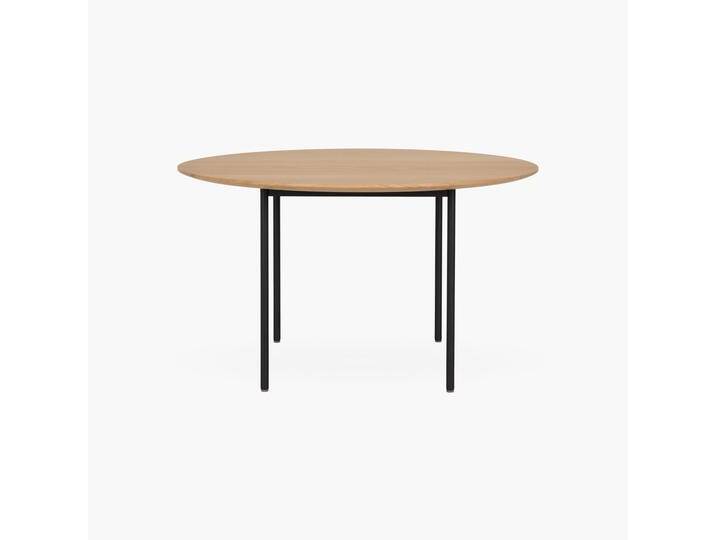 Runder Couchtisch ALDO in Eiche Massivholz, geölt Ø 75 x H 43 cm Schwarzes Metallgestell Auch als Set Made in Germany Goldau & Noelle von Goldau & Noelle Manufaktur