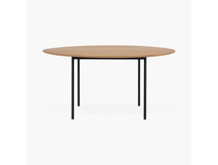 Runder Couchtisch ALDO in Eiche Massivholz, geölt Ø 92 x H 43 cm Schwarzes Metallgestell Auch als Set Made in Germany Goldau & Noelle von Goldau & Noelle Manufaktur