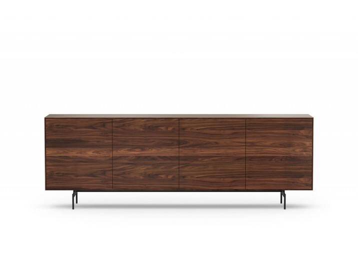 Sideboard Nussbaum Anrichte Massivholz Sideboard groß Länge 240 cm Push-to-open Schwarze Metallfüße Made in Germany Sideboard Nussbaum Anrichte Massivholz Sideboard groß Länge 240 cm Push-to-open Schwarze Metallfüße Made in Germany von Goldau & Noelle Manufaktur