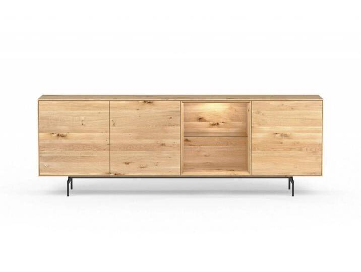 Sideboard Wildeiche massiv Esszimmer Aufbewahrung Design Sideboard Schwarze Metallfüße Modern Push-to-Open Made in Germany Sideboard Wildeiche massiv Esszimmer Aufbewahrung Design Sideboard Schwarze Metallfüße Modern Push-to-Open Made in Germany von Goldau & Noelle Manufaktur