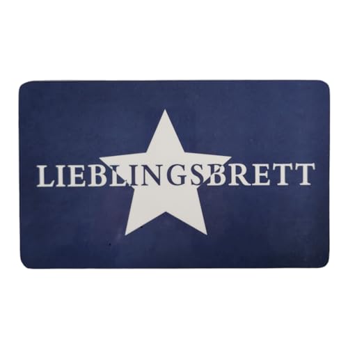 Frühstücksbrettchen Melamin Resopal blau/weiß Lieblingsbrett Stern 14/23cm Brettchen Schneidebrett Frühstücksbrettchen Melamin Resopal blau/weiß Lieblingsbrett Stern 14/23cm Brettchen Schneidebrett von Goldbach