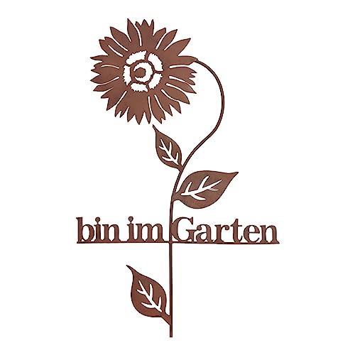 Goldbach Gartenstecker Blume Bin im Garten rostfarben Metall rost braun Dekostecker Rankhilfe von Goldbach