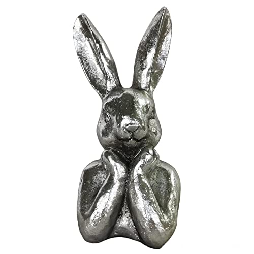 Goldbach Hasenbüste Silber 18cm Hase Osterdeko Osterhase Hasenkopf Büste von Goldbach