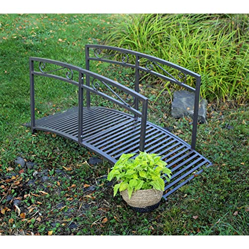 Goldbach Metall-Gartenbrücke Bardolino, 160 x 64 x 73 cm, Dunkelbraun von Goldbach