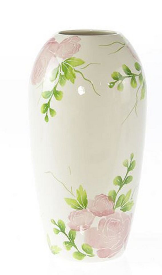 Goldbach Tischvase Keramik Vase Rosendesign Ø 14 x 30 cm, rosa Vintage (1 St) von Goldbach