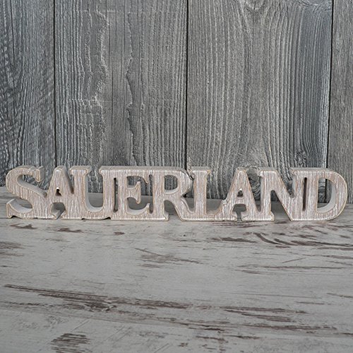 Sauerland Schriftzug aus Holz 40cm braun Buchstaben Wanddeko Geschenk Holzschild 2024 von Goldbach