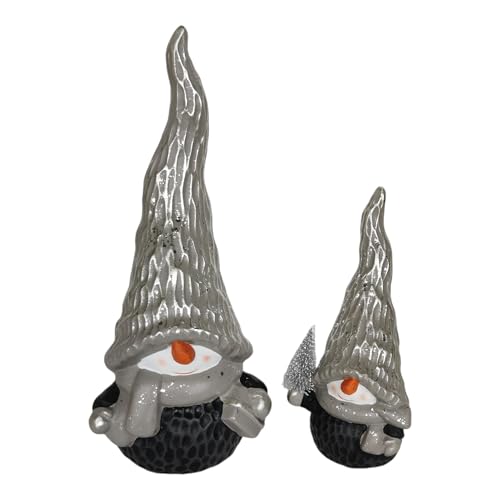 Schneemann Wichtel 2er Set aus Keramik 30cm groß mit Weihnachtsbaum schwarz Silber Zwerg Weihnachtsmann Advent Weihnachten Schneemann Wichtel 2er Set aus Keramik 30cm groß mit Weihnachtsbaum schwarz Silber Zwerg Weihnachtsmann Advent Weihnachten von Goldbach