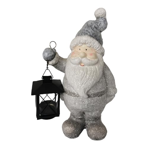 Weihnachtsmann Figur 32cm mit Laterne Weihnachtsdeko Weihnachten Advent Winter Deko groß für draußen von Goldbach