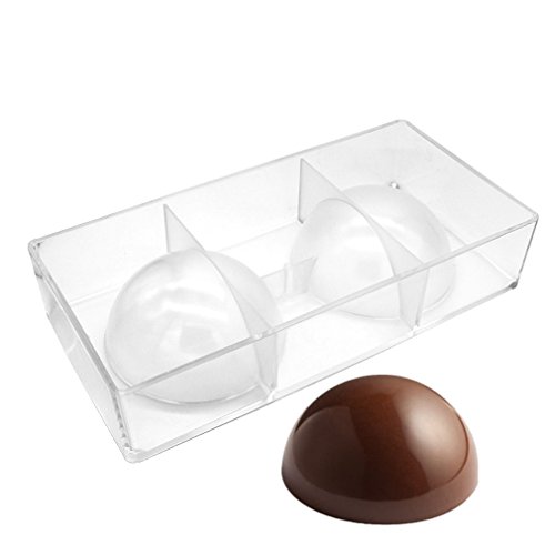 Goldbaking Größte Halbkugel-Schokoladenform aus Polycarbonat, Süßigkeitenform, Schokolade, Halbkugelform, Tablett (X-Large, 10 cm) von Goldbaking