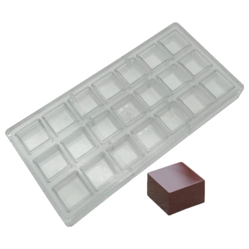 Quadratische Schokoladenform, Polycarbonat, Schokolade, DIY-Form, 21 Mulden, Süßigkeiten-Eiswürfelformen von Goldbaking