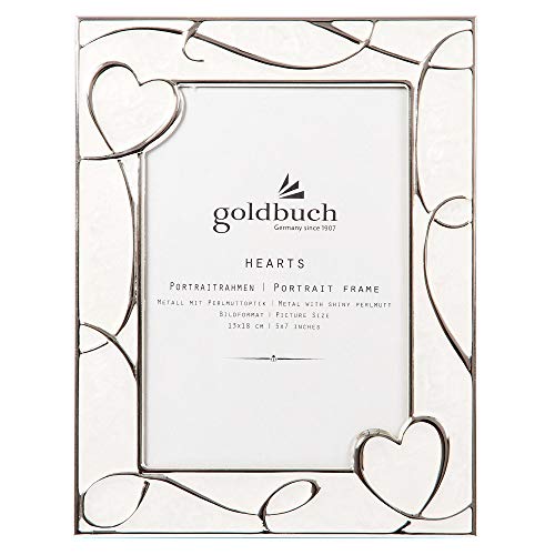 Bilderrahmen Portrait "Hearts" - creme/silber, für 1 Foto 13 x 18 cm Bilderrahmen Portrait "Hearts" - creme/silber, für 1 Foto 13 x 18 cm von goldbuch