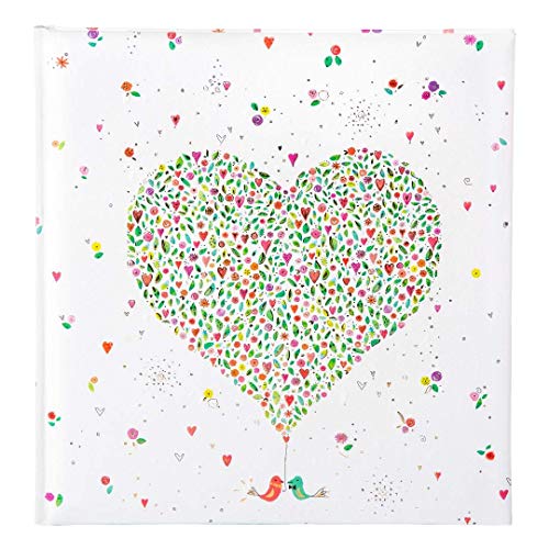 goldbuch Hochzeitsalbum, In Love, 30 x 31 cm, 60 weiße Seiten mit Pergamin-Trennblättern, Kunstdruck mit goldprägung und Relief, Weiß, 08160 von goldbuch