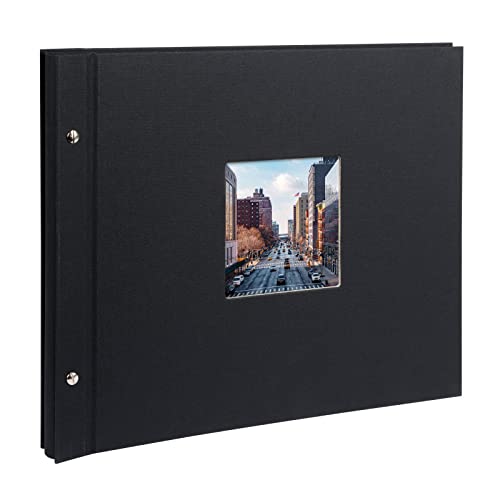 goldbuch 28977 Schraubalbum mit Fensterausschnitt, Bella Vista, 39 x 31 cm, Fotoalbum mit 40 schwarze Seiten mit Pergamin-Trennblättern, Album erweiterbar, Fotobuch aus Leinen, Schwarz goldbuch 28977 Schraubalbum mit Fensterausschnitt, Bella Vista, 39 x 31 cm, Fotoalbum mit 40 schwarze Seiten mit Pergamin-Trennblättern, Album erweiterbar, Fotobuch aus Leinen, Schwarz von goldbuch