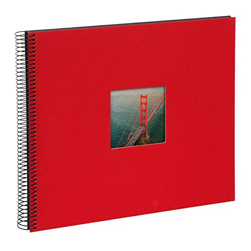 goldbuch 25 984 Spiralalbum mit Bildausschnitt, Bella Vista, Foto Album 35 x 30 x 1,5 cm - Spirale ⌀ 2,8 cm, Erinnerungsalbum aus Leinen, 40 schwarze Seiten, Fotobuch zum Selbstgestalten, Rot goldbuch 25 984 Spiralalbum mit Bildausschnitt, Bella Vista, Foto Album 35 x 30 x 1,5 cm - Spirale ⌀ 2,8 cm, Erinnerungsalbum aus Leinen, 40 schwarze Seiten, Fotobuch zum Selbstgestalten, Rot von goldbuch