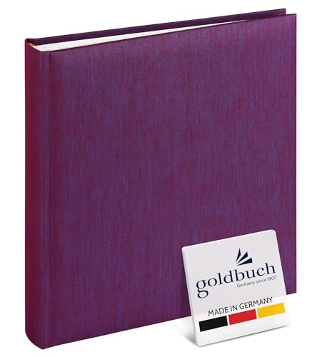 goldbuch 24807 Fotoalbum Summertime Trend, 25 x 25 cm, Fotobuch mit 60 weiße Seiten & Pergamin Trennblättern, Foto Album aus Leinen, Erinnerungsalbum Brombeere goldbuch 24807 Fotoalbum Summertime Trend, 25 x 25 cm, Fotobuch mit 60 weiße Seiten & Pergamin Trennblättern, Foto Album aus Leinen, Erinnerungsalbum Brombeere von goldbuch