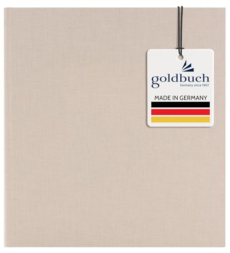 goldbuch 31605 Fotoalbum Summertime Trend 2, Fotobuch mit 100 weißen Seiten mit Pergamin Trennblätter, Foto Album mit Leinen Einband, bis zu 600 Bilder, Hochwertiges Papier, Beige, 30 x 31 cm von goldbuch