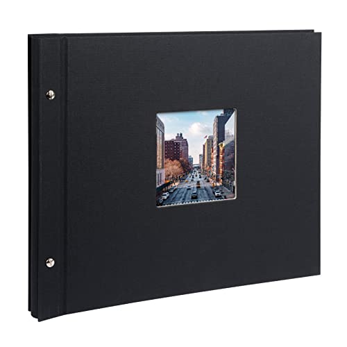 goldbuch 28897 Schraubalbum mit Fensterausschnitt, Bella Vista, 39 x 31 cm, Fotoalbum mit 40 weiße Seiten mit Pergamin-Trennblättern, Album erweiterbar, Fotobuch aus Leinen, Schwarz goldbuch 28897 Schraubalbum mit Fensterausschnitt, Bella Vista, 39 x 31 cm, Fotoalbum mit 40 weiße Seiten mit Pergamin-Trennblättern, Album erweiterbar, Fotobuch aus Leinen, Schwarz von goldbuch