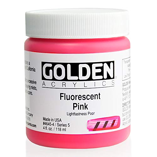4 Oz Heavy Body Fluorescent Acrylic Color Paints Color: Pink by Golden Artist Colors von GOLDEN