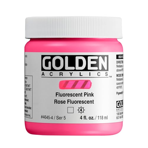 4 Oz Heavy Body Fluorescent Acrylic Color Paints Color: Pink by Golden Artist Colors 4 Oz Heavy Body Fluorescent Acrylic Color Paints Color: Pink by Golden Artist Colors von Golden Artist Colors