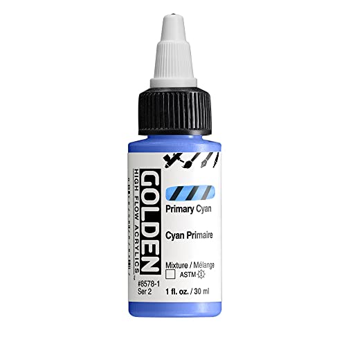GOLDEN High Flow Acryl, Primary Cyan, 30 ml Flasche von Golden Artist Colors