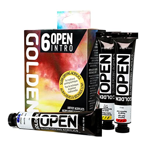 Golden Artist Colors, Offenes langsam trocknendes Acryl, 6-farbiges Intro-Set von Golden Artist Colors