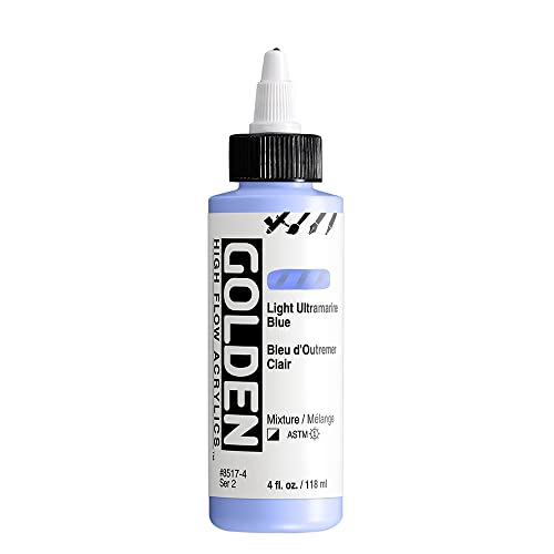 Golden Artist Colors GOLDEN High Flow Acryl, helles Ultramarinblau, 118-ml-Flasche von Golden Artist Colors