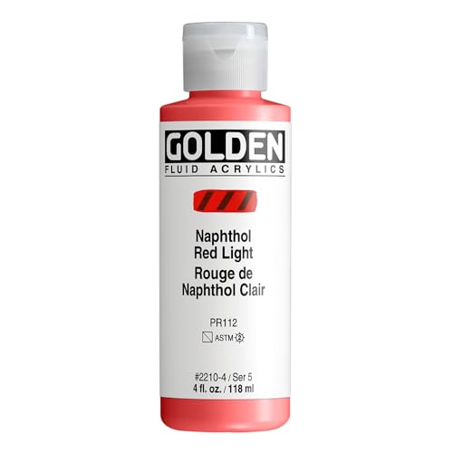 Golden FLUID Acrylfarben, 119 ml, 2210 Naphtolrot hell von GOLDEN