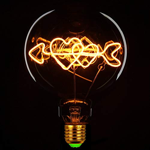 Golden Buble LED-Leuchtmittel,Großer Globus Pfeil 4 W, dimmbar 2000 Kelvin, warmweiß, 220-240 V, E27, dekorative Glühbirne von Golden Buble