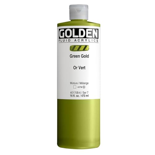 Golden : Fluid Acrylic Paint : 473ml (16oz) : Green Gold von Golden Artist Colors