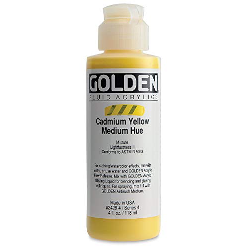 Golden FLUID Acrylfarben, 119 ml, 2428 Kadmiumgelb mittel von Golden Artist Colors