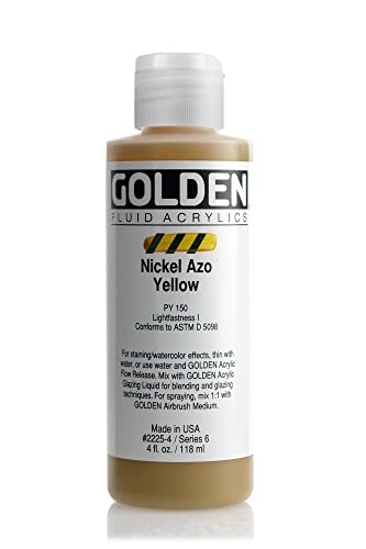 Golden - Fluid Acrylfarbe - 119ml 4oz - Nickel Azo Yellow von GOLDEN