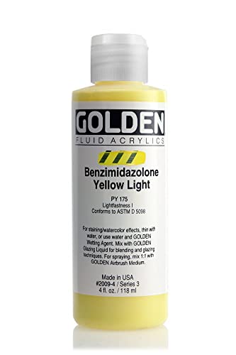 Golden Fluid Acrylic, 4 ounce bottle, Benzimidazolone Yellow Light (2009-4) von GOLDEN