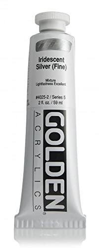 Golden HEAVY BODY Metallfarben, 60 ml Tube, 4025 Silber (fein) von GOLDEN