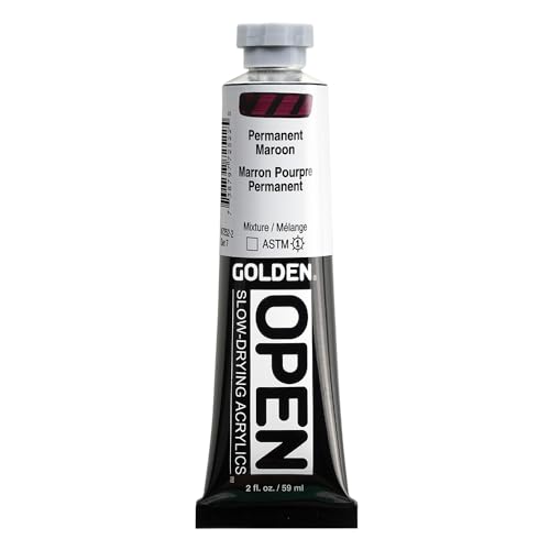 Open 2 Oz Acrylic Color Paint Color: Permanent Maroon by Golden Artist Colors von GOLDEN