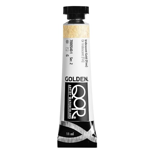 QoR Modern Watercolors - Aquarellfarbe - 11 ml - Irisierendes Gold fein von GOLDEN