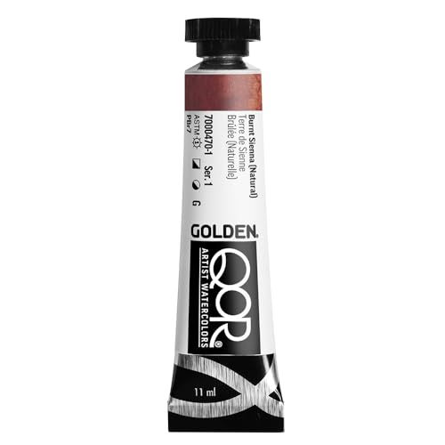 QoR Modern Watercolors - Aquarellfarbe - 11 ml - Siena gebrannt Natur von GOLDEN