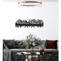 Jesus Abendmahl Metallwanddekor; Christliches Geschenk, Metall Religiöses Dekor; Leonardo Da Vinci Kunstwerk - Metallwandkunst; Wandschild von GoldenGateWallArt