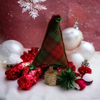 Neue Handgemachte Weihnachtsbaum Vintage Wollmischung Und Samt Stoff Birke Basis von GoldenGatheringsShop